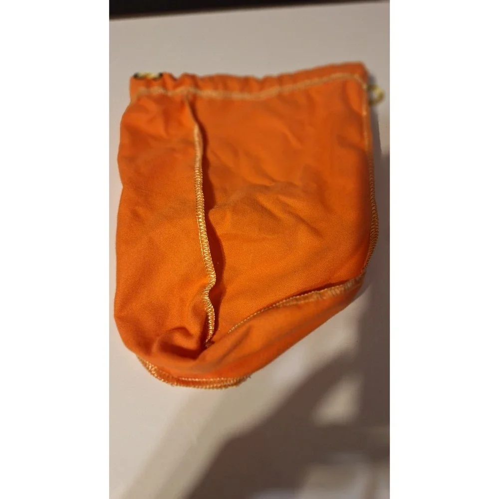 CROWN ROYAL PEACH BAG LOT OF 2 ORANGE PURPLE DRAWSTRING WHISKEY POUCHES